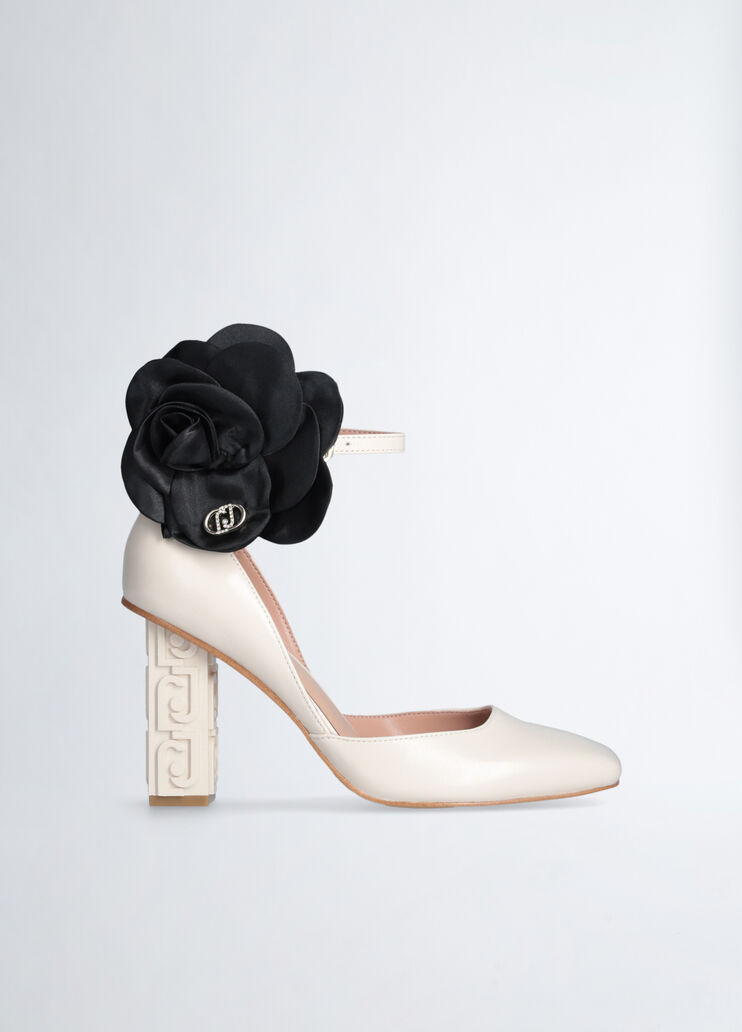 Leather court shoes with flower detail white Liu Jo - medium Leather court shoes with flower detail white Liu Jo - medium