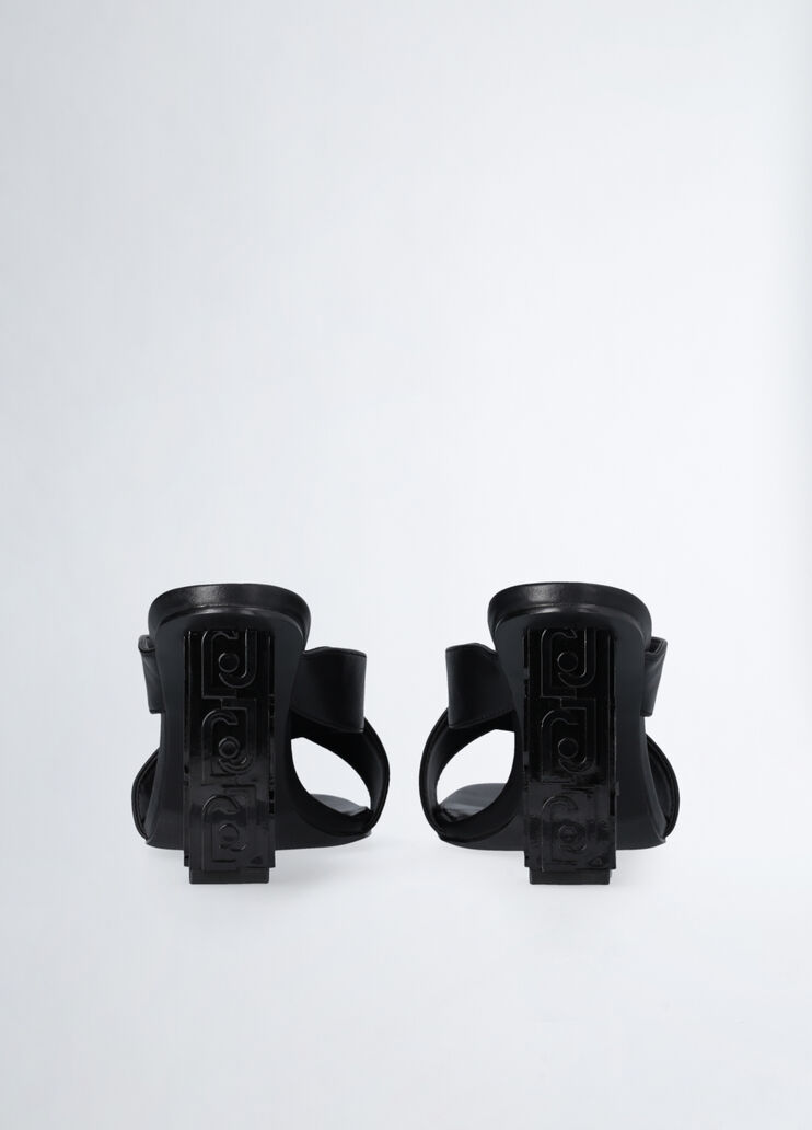 Sandals with branded heel black Liu Jo - large image number 6 Sandals with branded heel black Liu Jo - large image number 6
