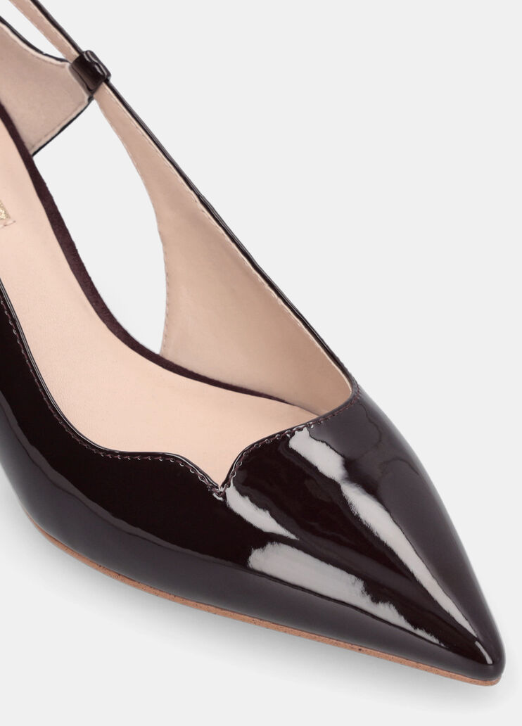 Patent leather court shoes with cut-out detailing amarone Liu Jo - large image number 6 Patent leather court shoes with cut-out detailing amarone Liu Jo - large image number 6