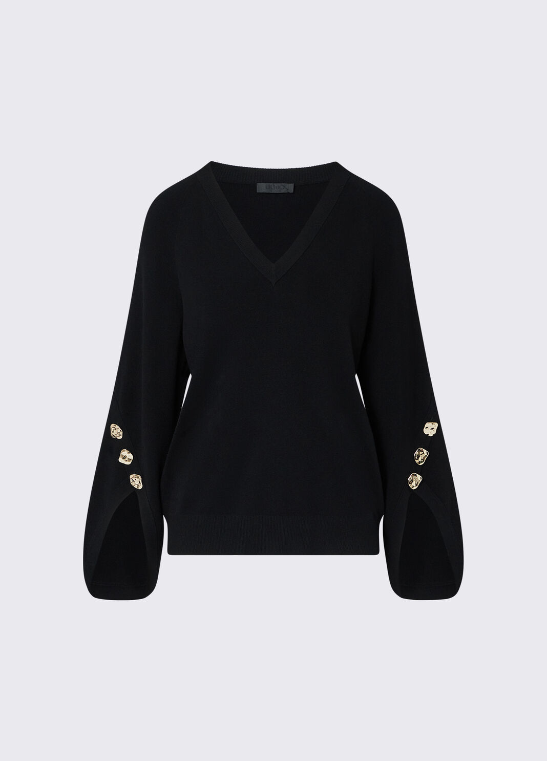 Sweater with slits black Liu Jo - large image number 6