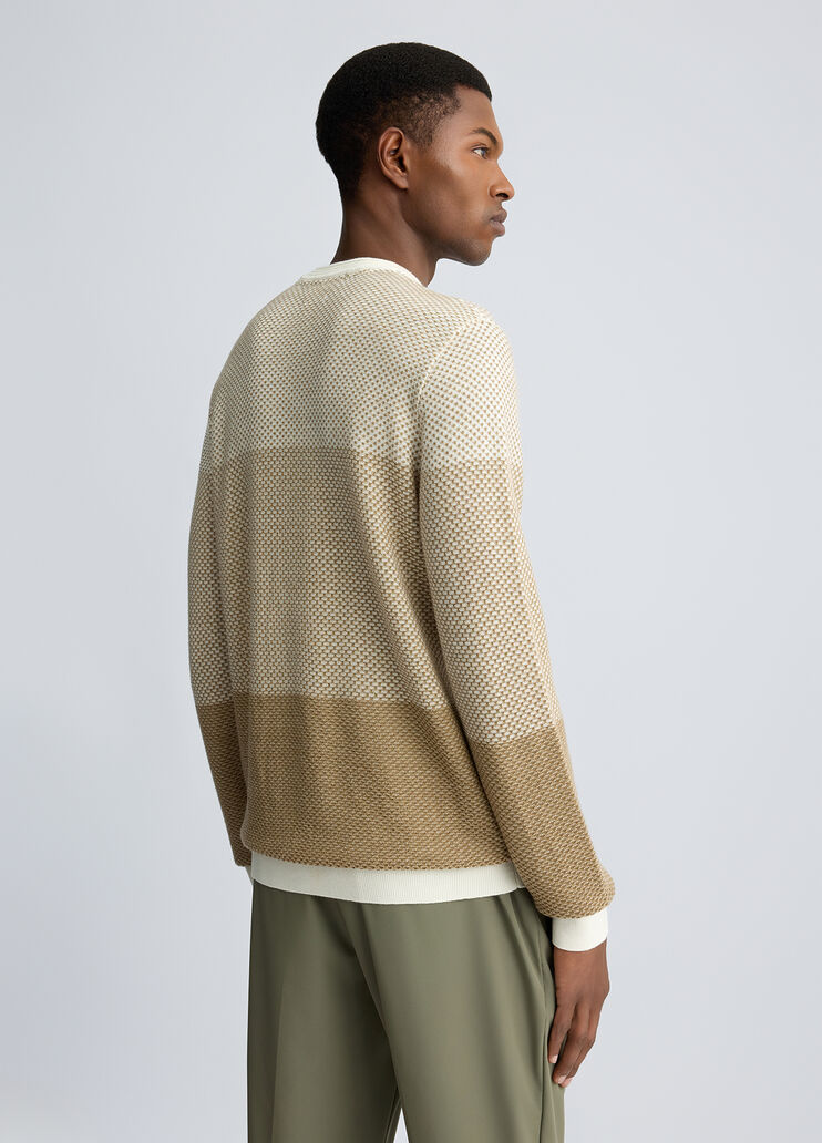 Wool colour-block jumper colour-block beige Liu Jo - large image number 1 Wool colour-block jumper colour-block beige Liu Jo - large image number 1