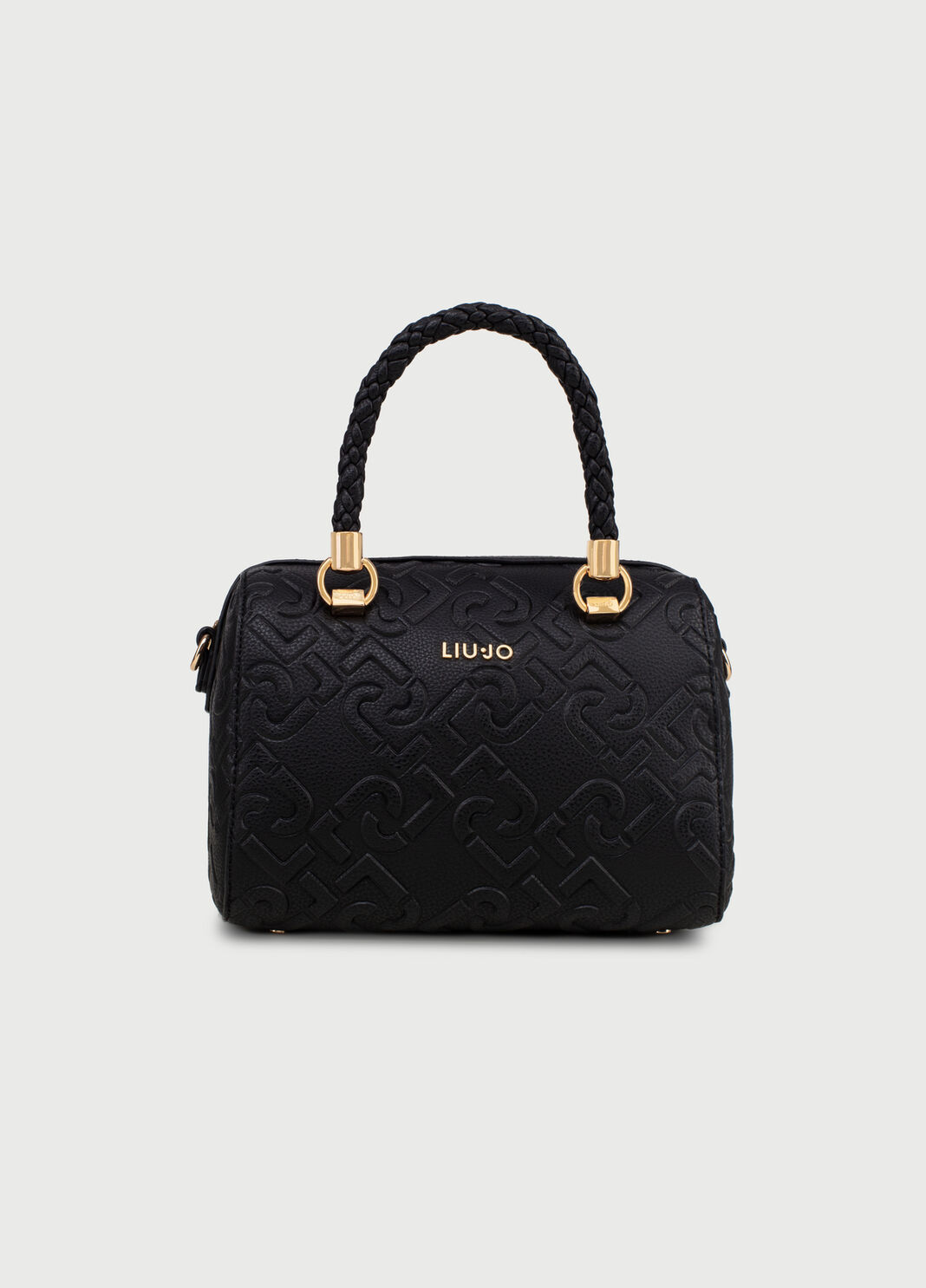 Mini boston bag with logo Black Liu Jo - large image number 0