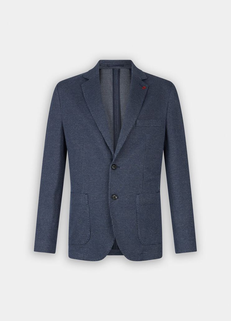 Blazer mit Hahnentrittmuster aus Baumwolle Dunkelblau Liu Jo - large image number 6 Blazer mit Hahnentrittmuster aus Baumwolle Dunkelblau Liu Jo - large image number 6