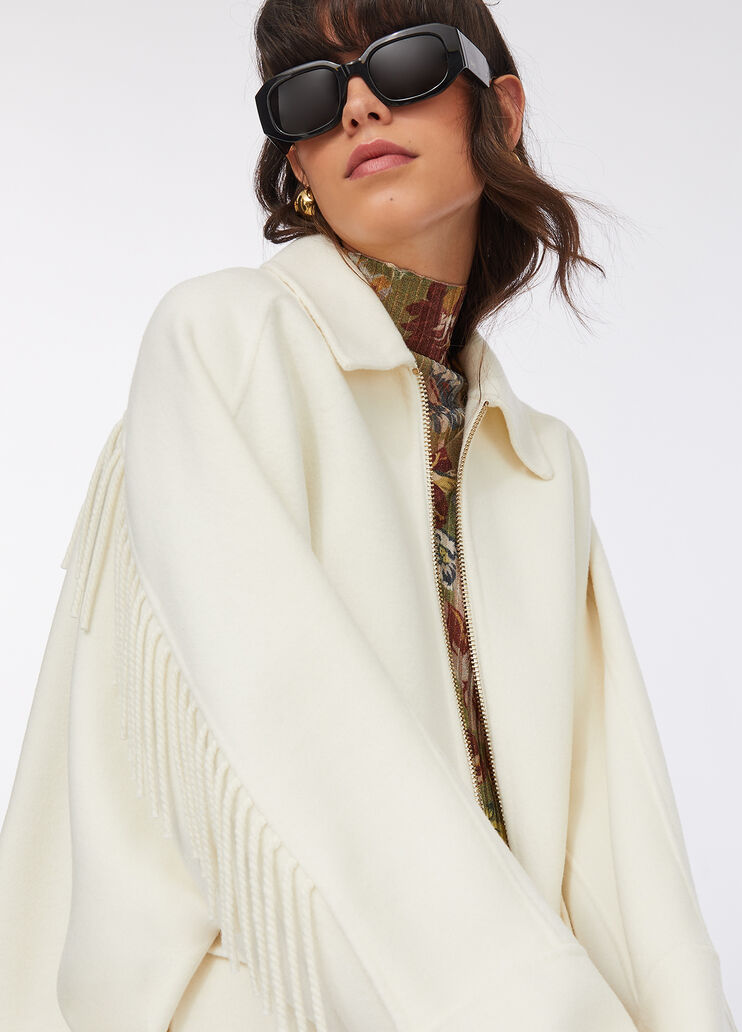 Caban aus Wolle mit Fransen Butter Liu Jo - medium