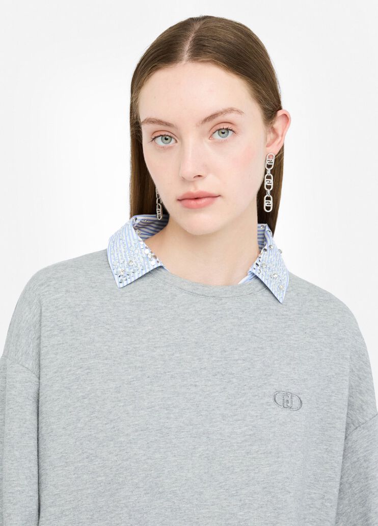 Sweatshirt with rhinestones grey Liu Jo - medium Sweatshirt with rhinestones grey Liu Jo - medium