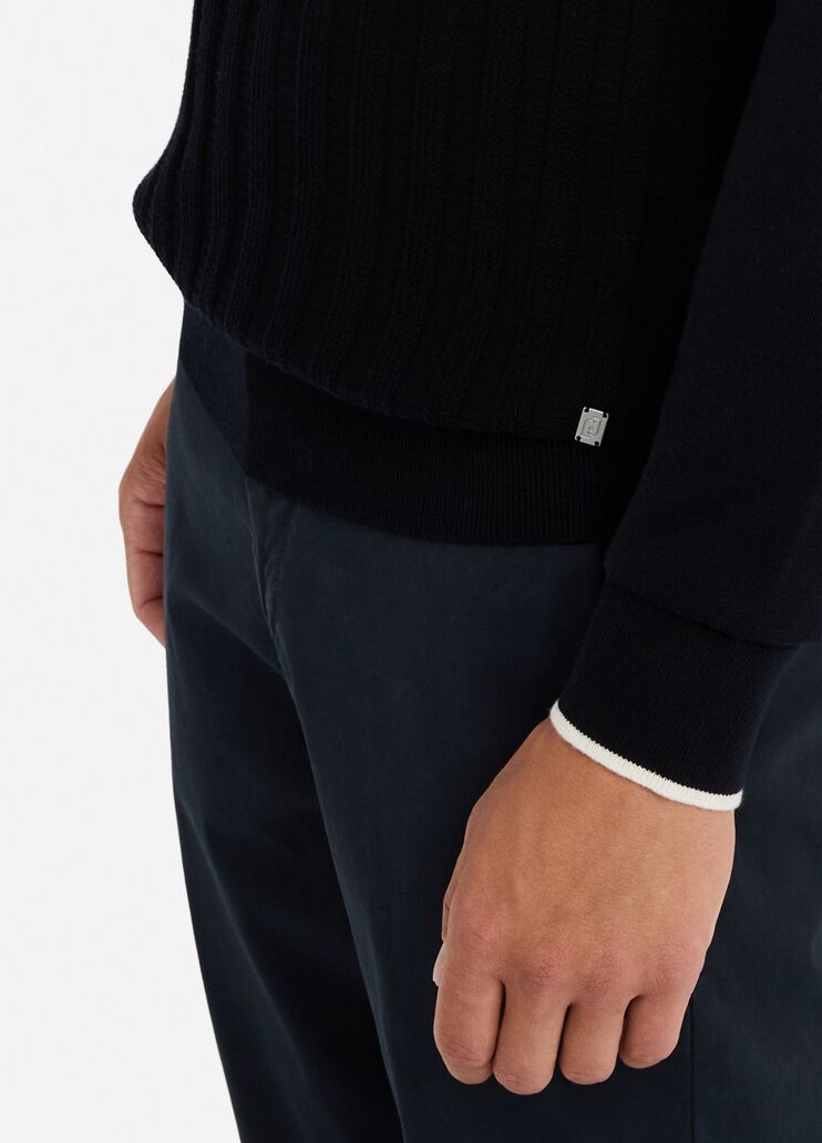 Cotton and silk jumper dark blue Liu Jo - large image number 3