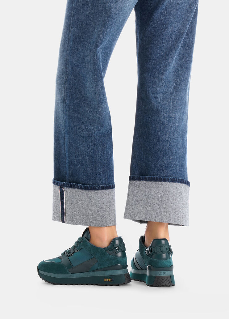 Leather platform sneakers  blue Liu Jo - large image number 0