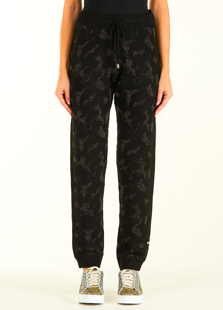 Pantalon camouflage en lurex® noir Liu Jo - large image number 0