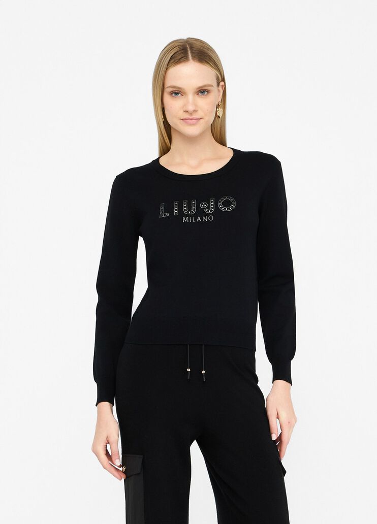 Liu Jo Better jumper with logo black Liu Jo - medium Liu Jo Better jumper with logo black Liu Jo - medium