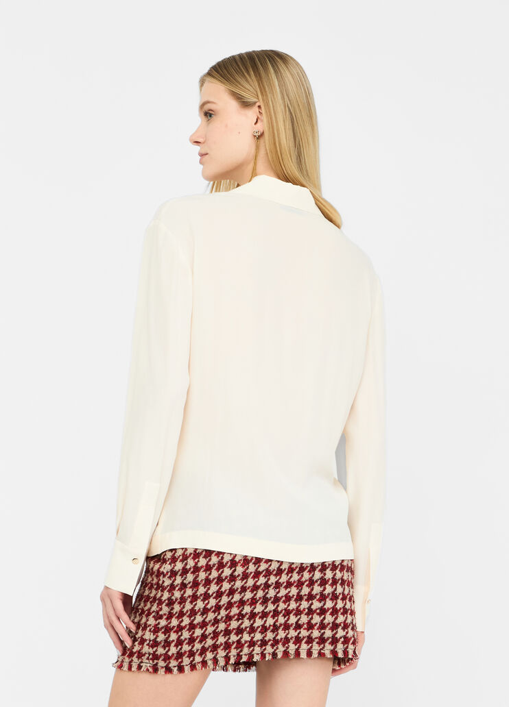 Crêpe de chine blouse cream Liu Jo - large image number 1 Crêpe de chine blouse cream Liu Jo - large image number 1