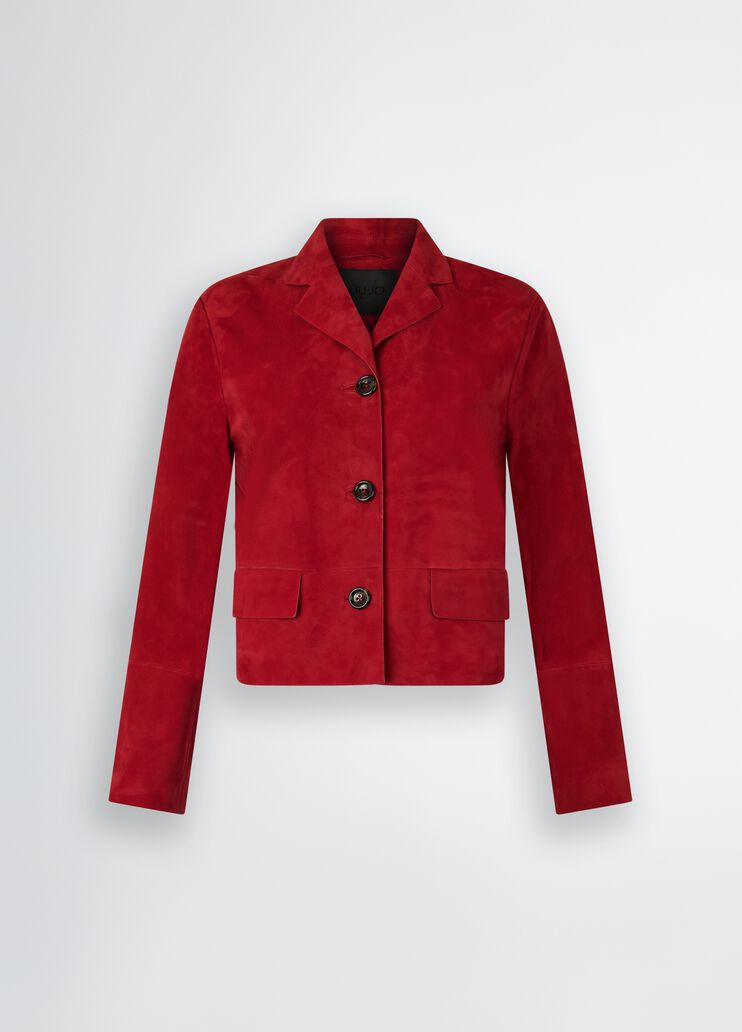 Red suede boxy jacket red Liu Jo - large image number 6 Red suede boxy jacket red Liu Jo - large image number 6