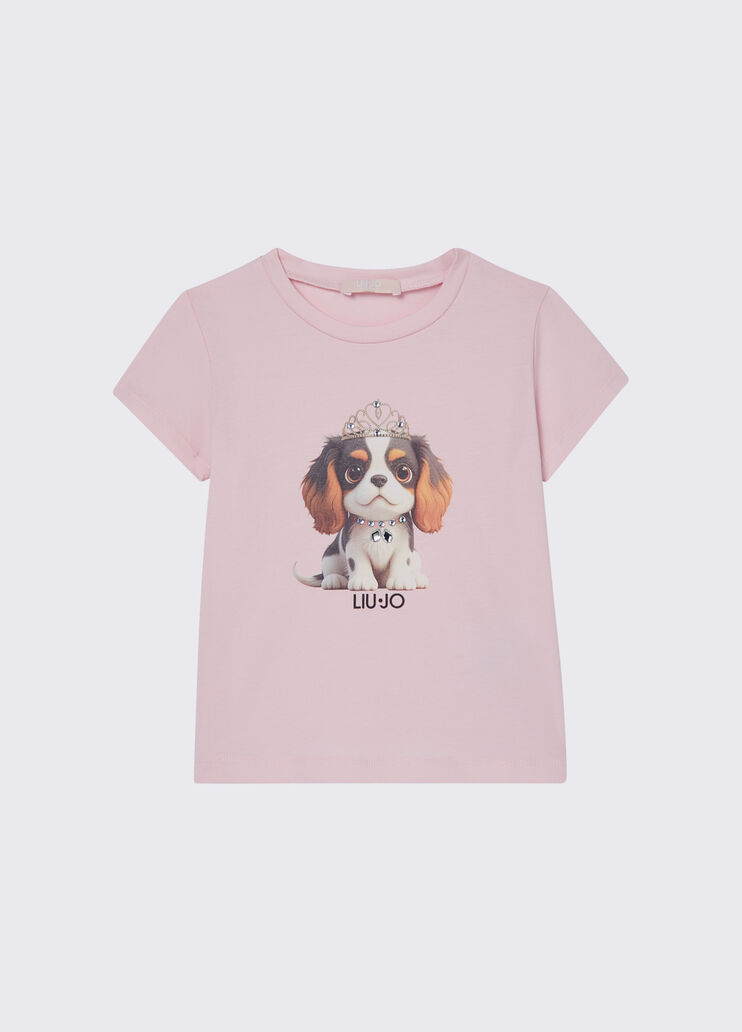 T-shirt con stampa rosa Liu Jo - medium