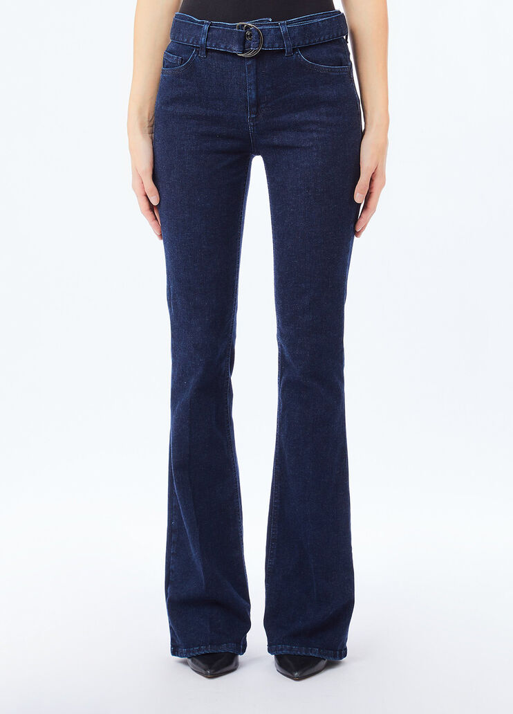 Flare-Jeans mit G&uuml;rtel Denimblau Liu Jo - medium