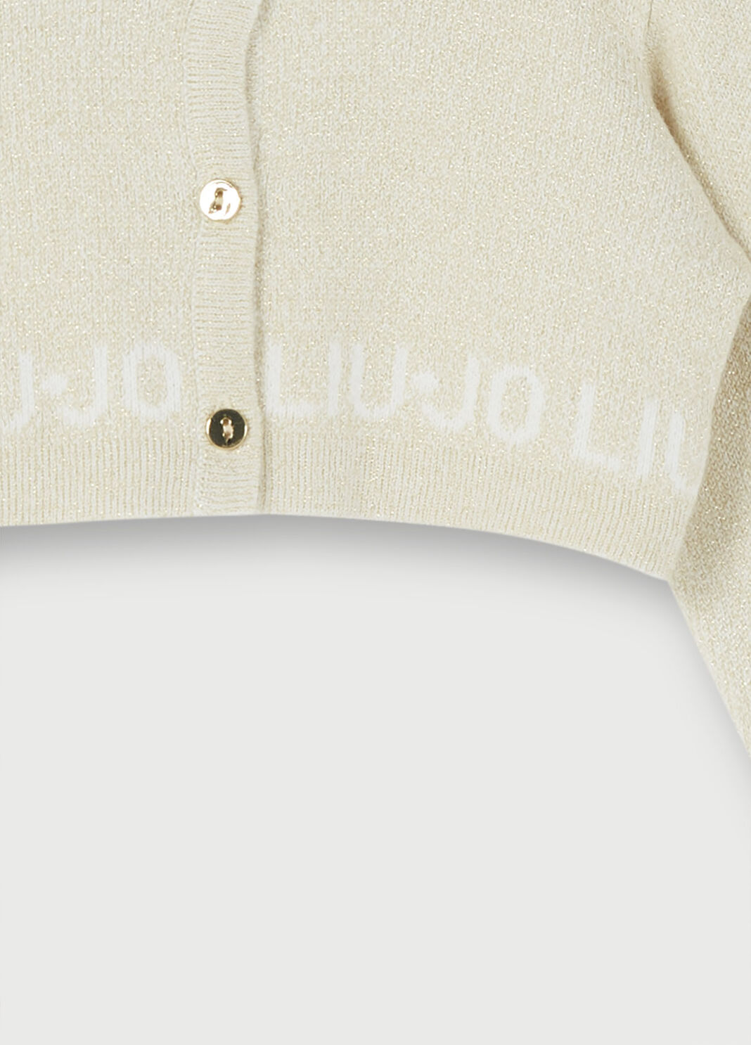 Cardigan with logo White Liu Jo - large image number 2