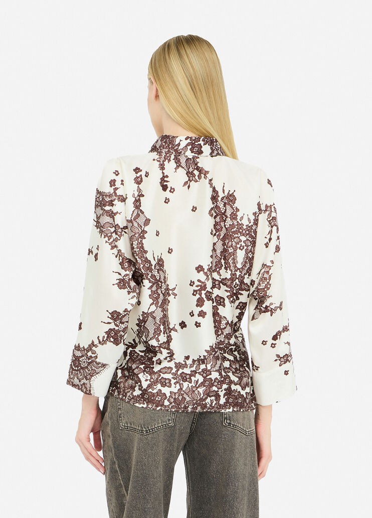 Printed twill shirt brown Liu Jo - large image number 1