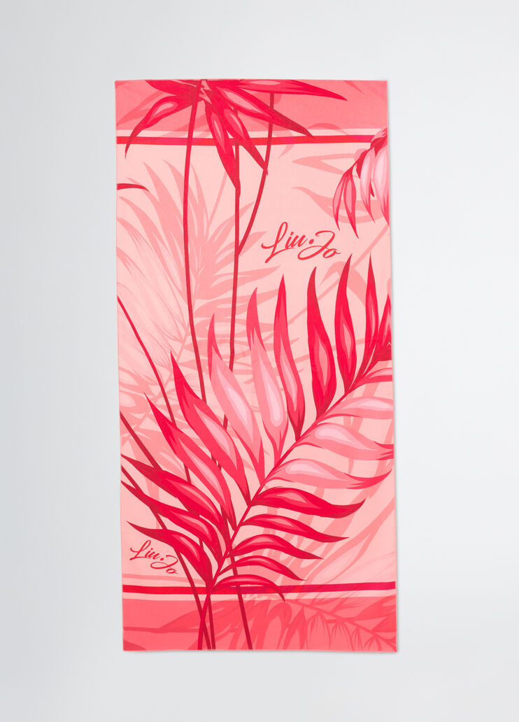 Beach towel with palm print pink Liu Jo - large image number 2