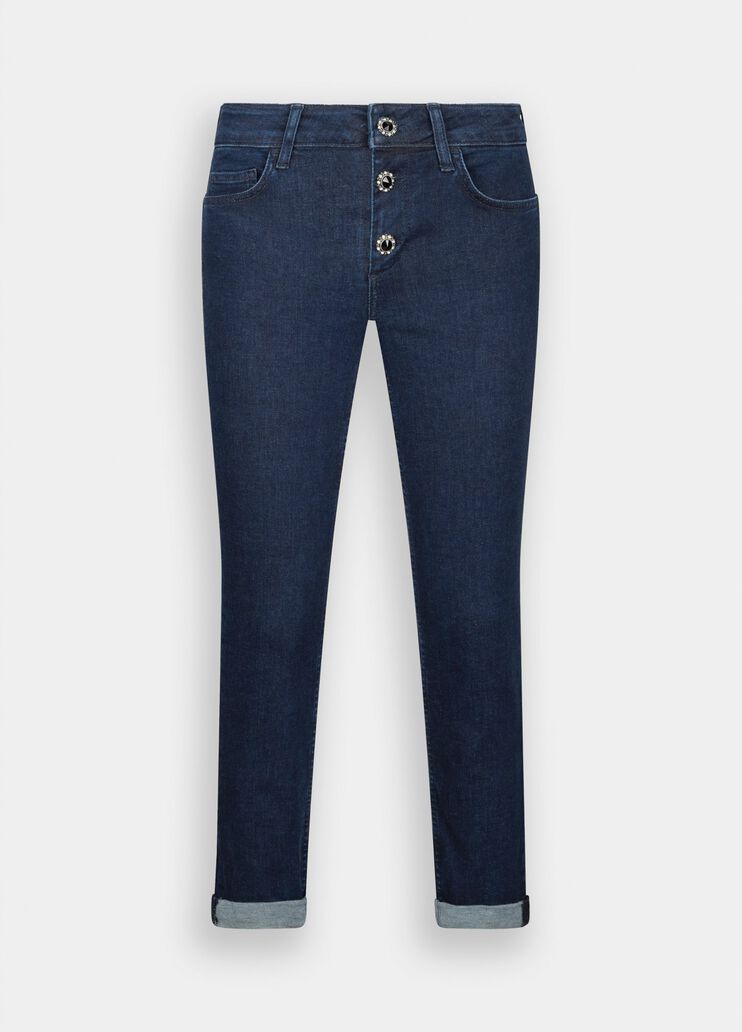Skinny jeans with turn-ups blue denim Liu Jo - large image number 6