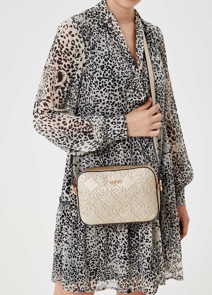 Crossbody bag with logo Light gold Liu Jo - large image number 1 Crossbody bag with logo Light gold Liu Jo - large image number 1