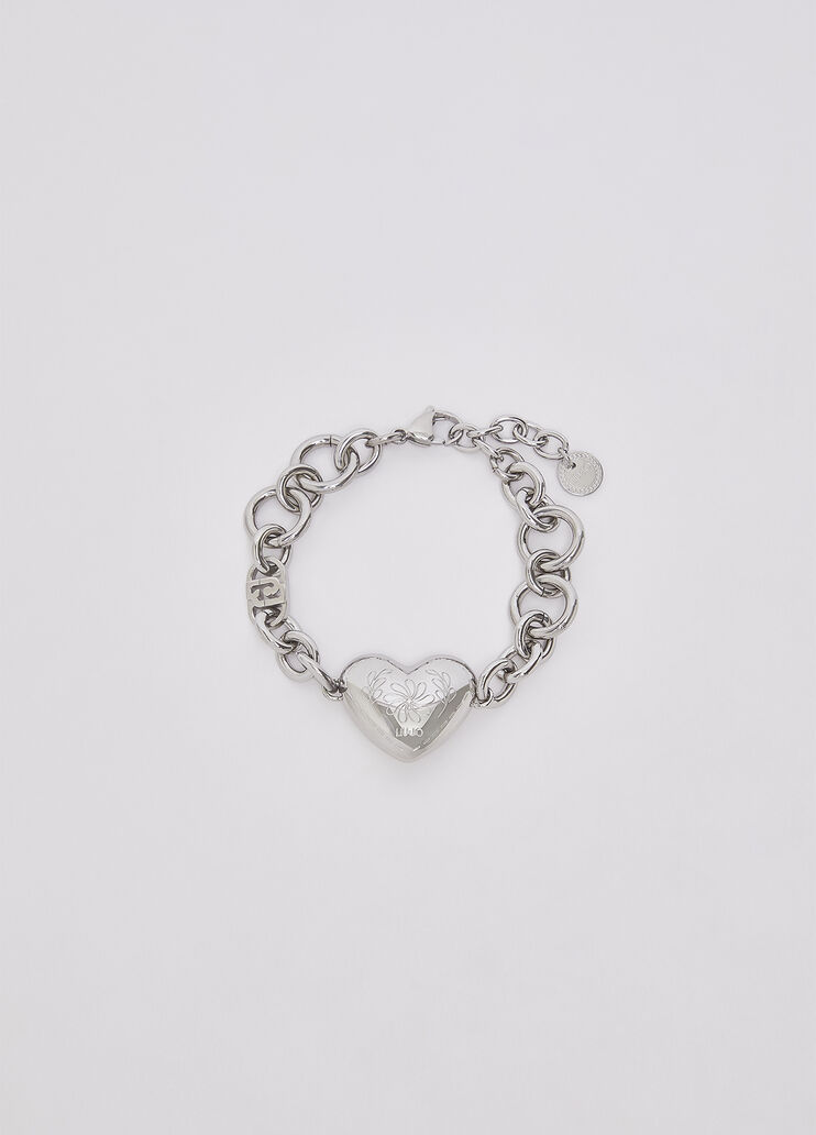 Bracelet with heart engraved silver Liu Jo - medium