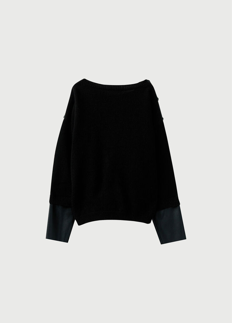 Jumper with jewel buttons Black Liu Jo - large image number 1