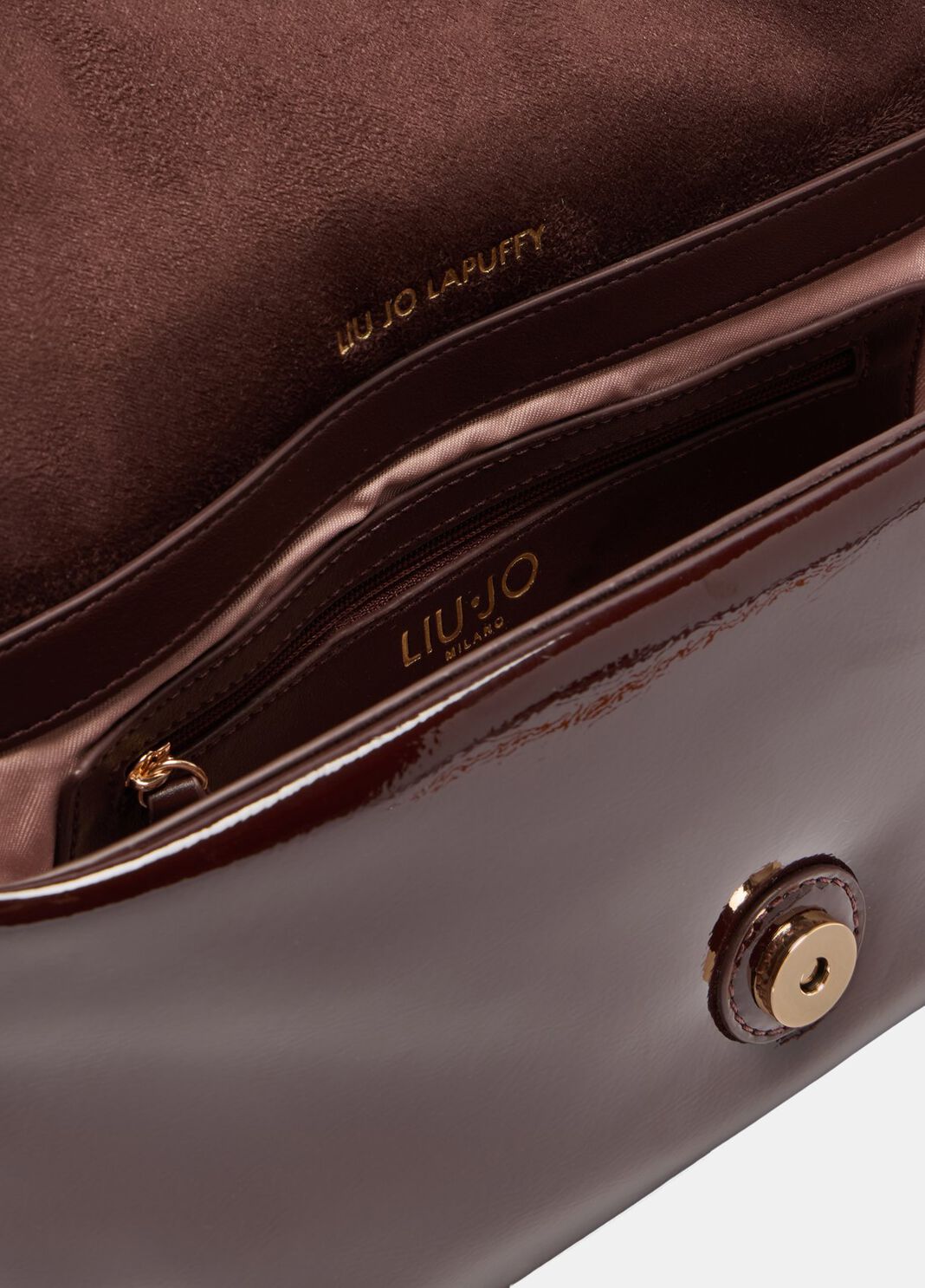 Medium glossy LaPuffy bag dark brown Liu Jo - large image number 6