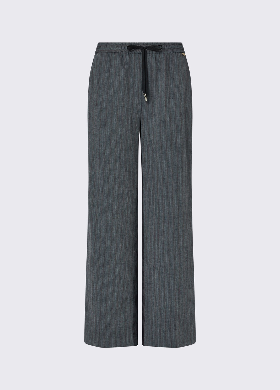 Pantaloni gessati bimateriale grigio scuro Liu Jo - large image number 6