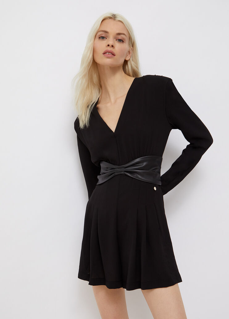 Short jumpsuit with bow black Liu Jo - large image number 0