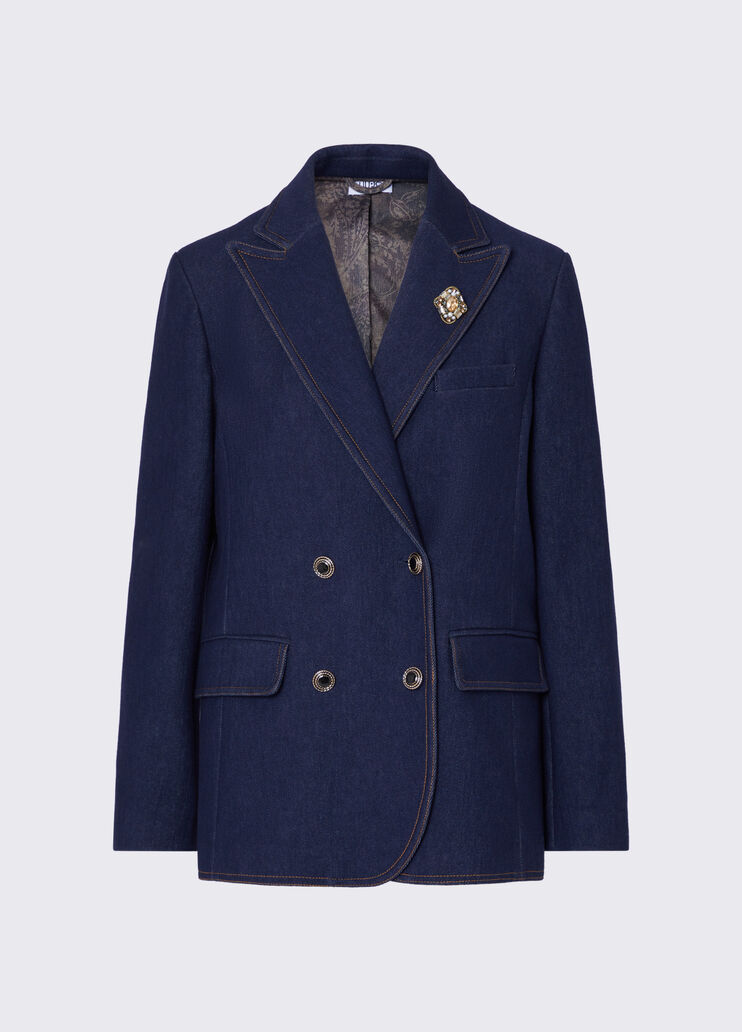 Double-breasted denim blazer Normal wash Liu Jo - medium