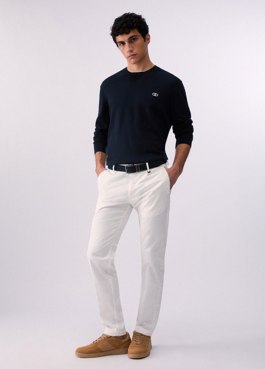 Cotton and cashmere sweater dark blue Liu Jo - large image number 5