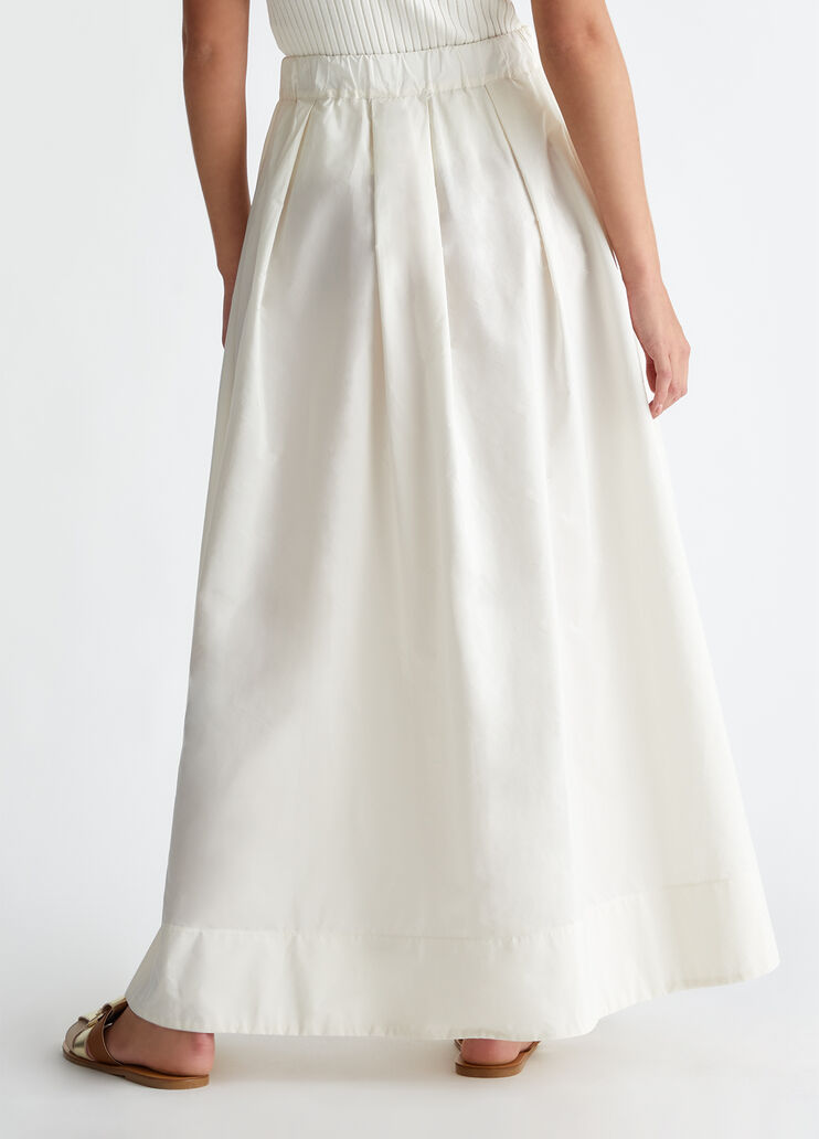 Falda larga blanca de tafetán blanco Liu Jo - medium Falda larga blanca de tafetán blanco Liu Jo - medium