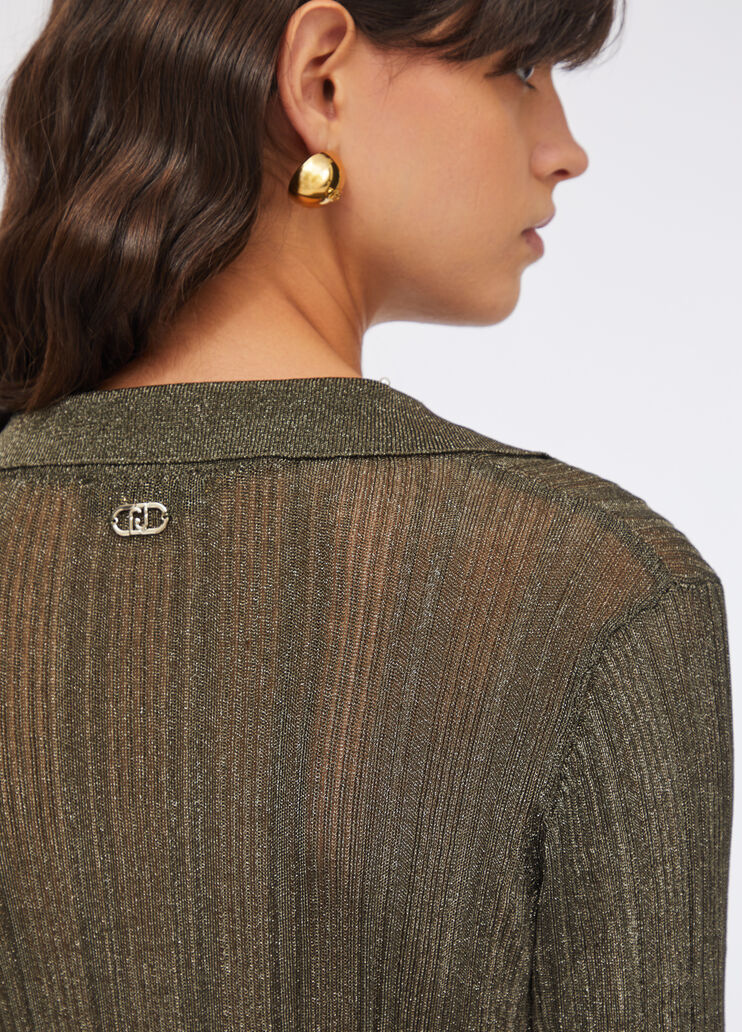 Pull en Lurex® vert mousse Liu Jo - large image number 4