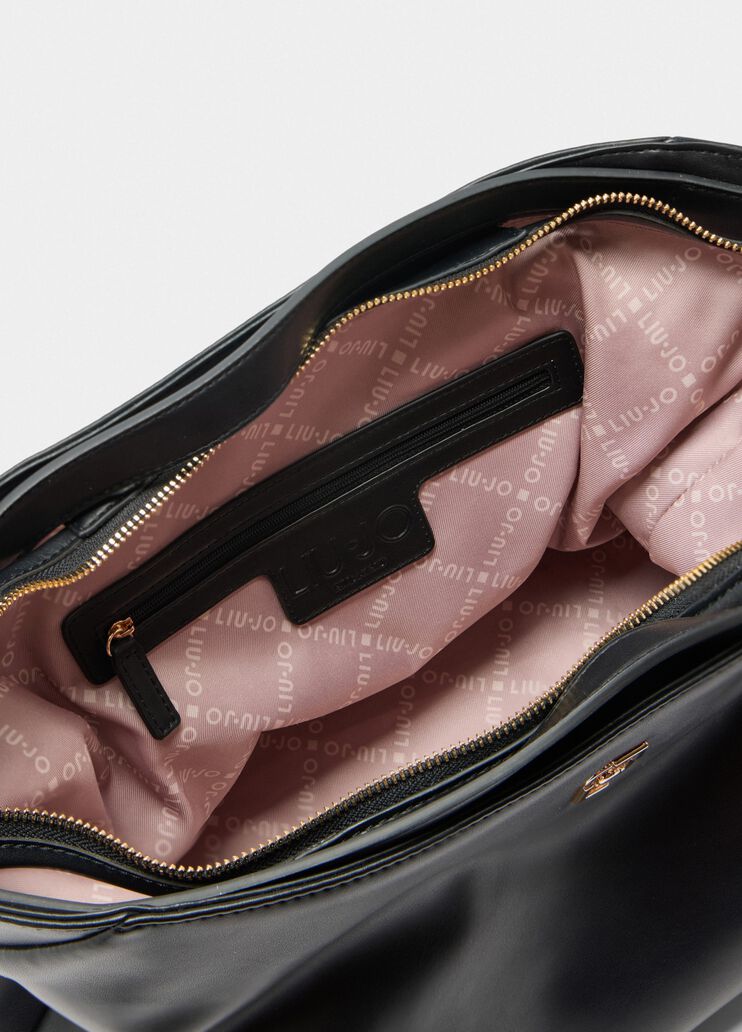 Fourre-tout format moyen avec charm noir Liu Jo - large image number 6