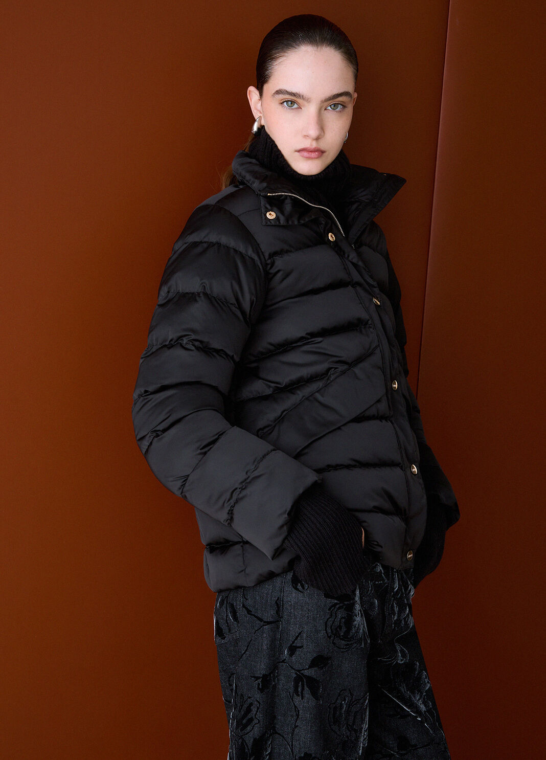 Padded Jacket in Glossy Nylon black Liu Jo - large image number 2