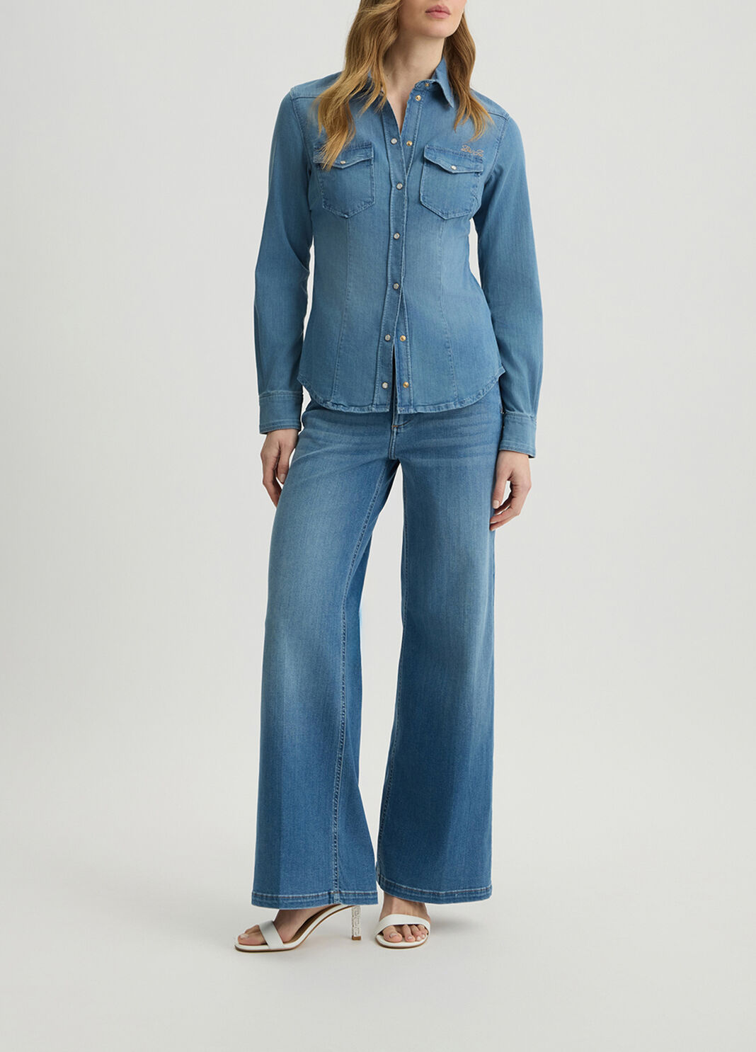 Camicia in denim denim blu Liu Jo - large image number 3