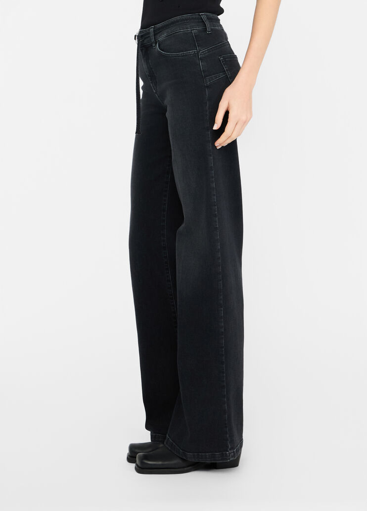 Flared jeans with belt black denim Liu Jo - large image number 3 Flared jeans with belt black denim Liu Jo - large image number 3