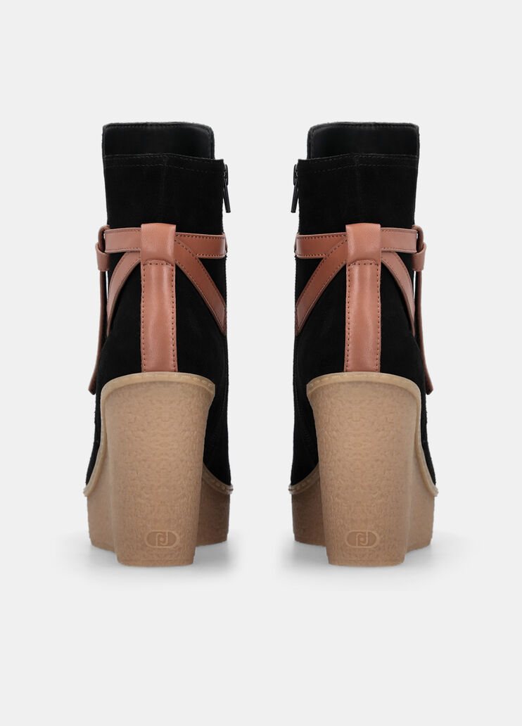 Suede ankle boots with wedge black Liu Jo - large image number 7
