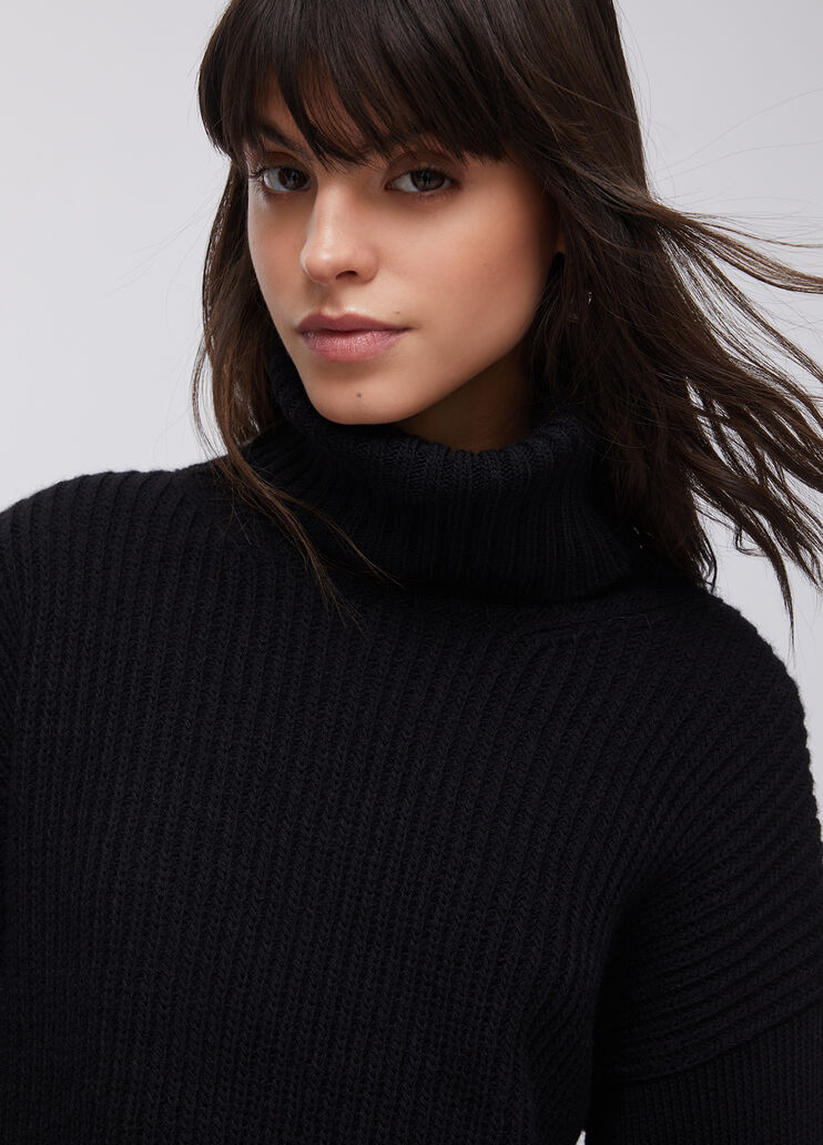 Wool polo-neck with gemstones black Liu Jo - large image number 4