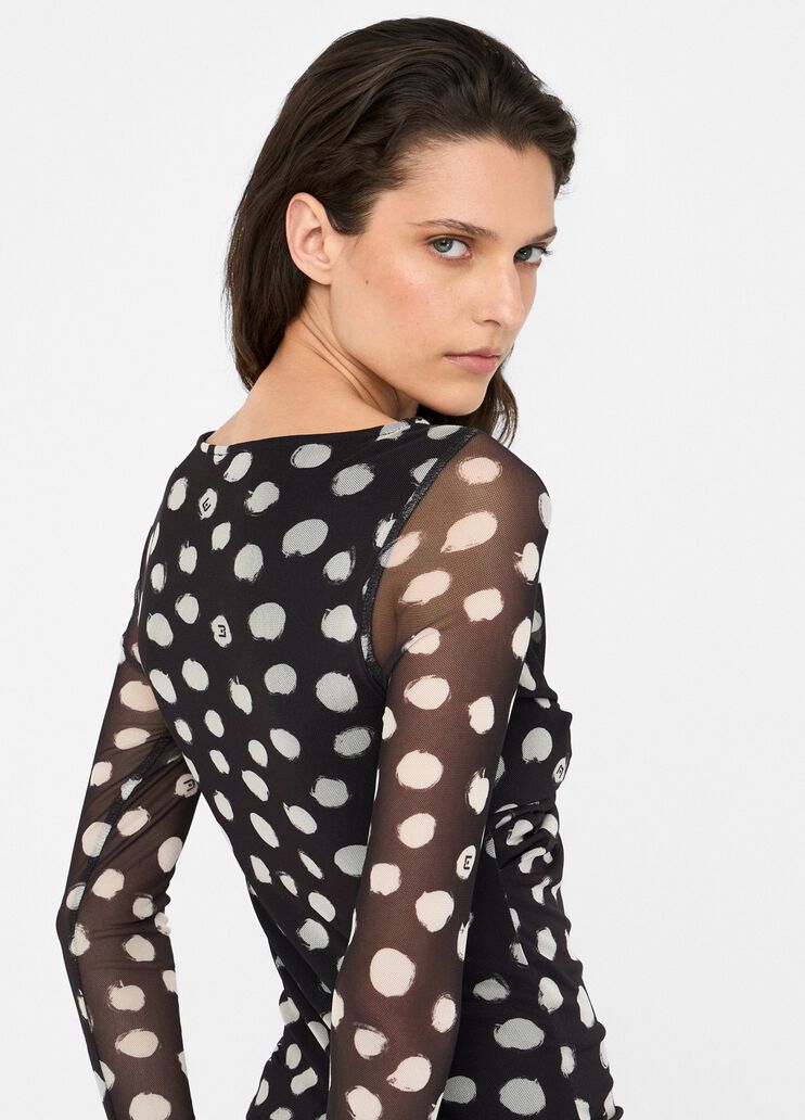 Liu Jo Better T-shirt black polka-dots Liu Jo - medium Liu Jo Better T-shirt black polka-dots Liu Jo - medium