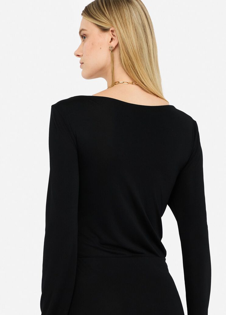 Draped dress black Liu Jo - large image number 4 Draped dress black Liu Jo - large image number 4