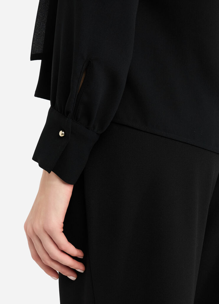 Blouse avec écharpe noir Liu Jo - large image number 4 Blouse avec écharpe noir Liu Jo - large image number 4