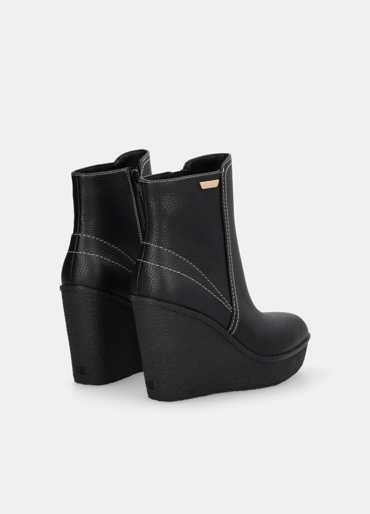 Leather ankle boots with wedge heel black Liu Jo - large image number 3