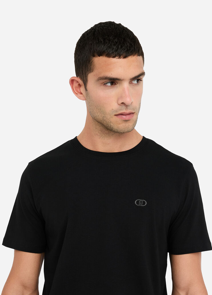 Camiseta de algod&oacute;n puro negro Liu Jo - large image number 2