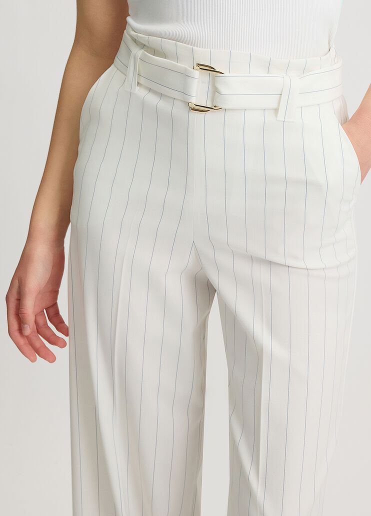 High-rise pinstripe trousers white Liu Jo - large image number 2
