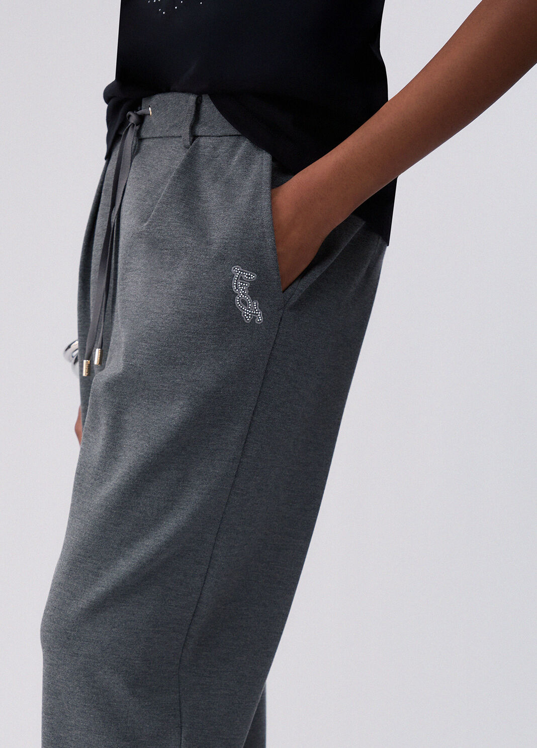 Drawstring Trousers grey Liu Jo - large image number 4