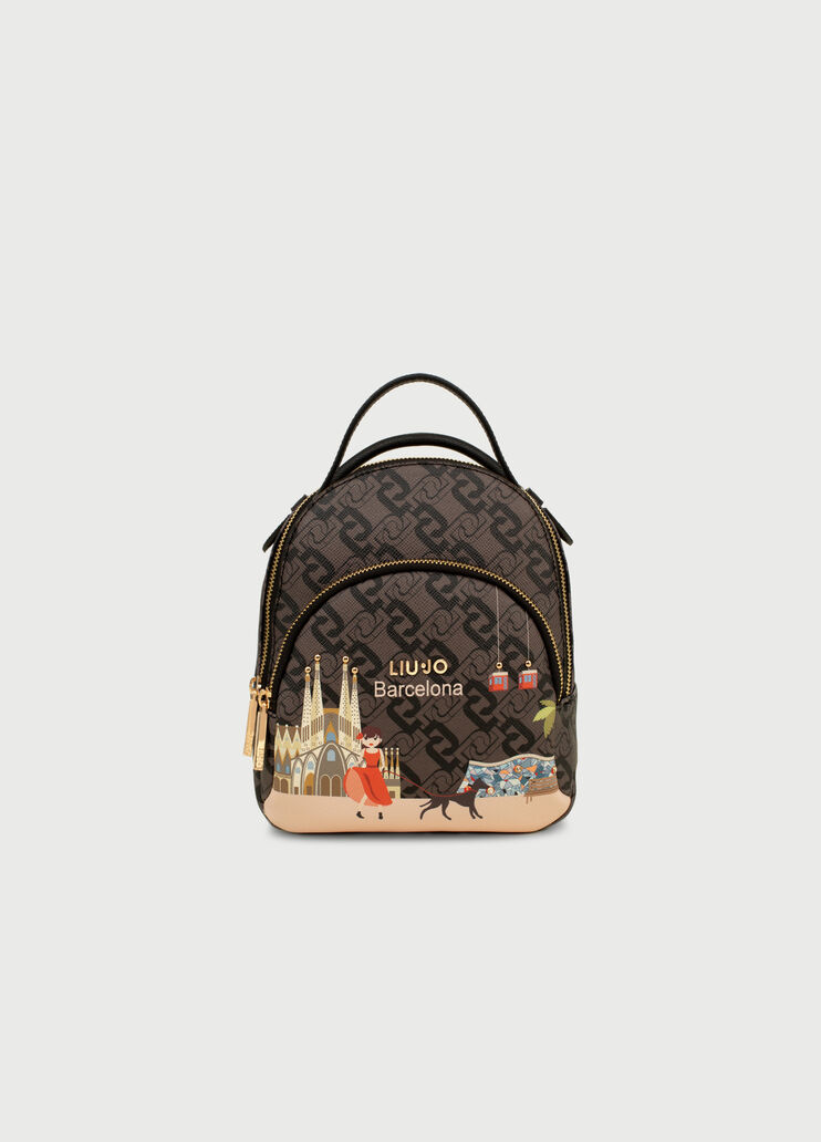 backpack with city