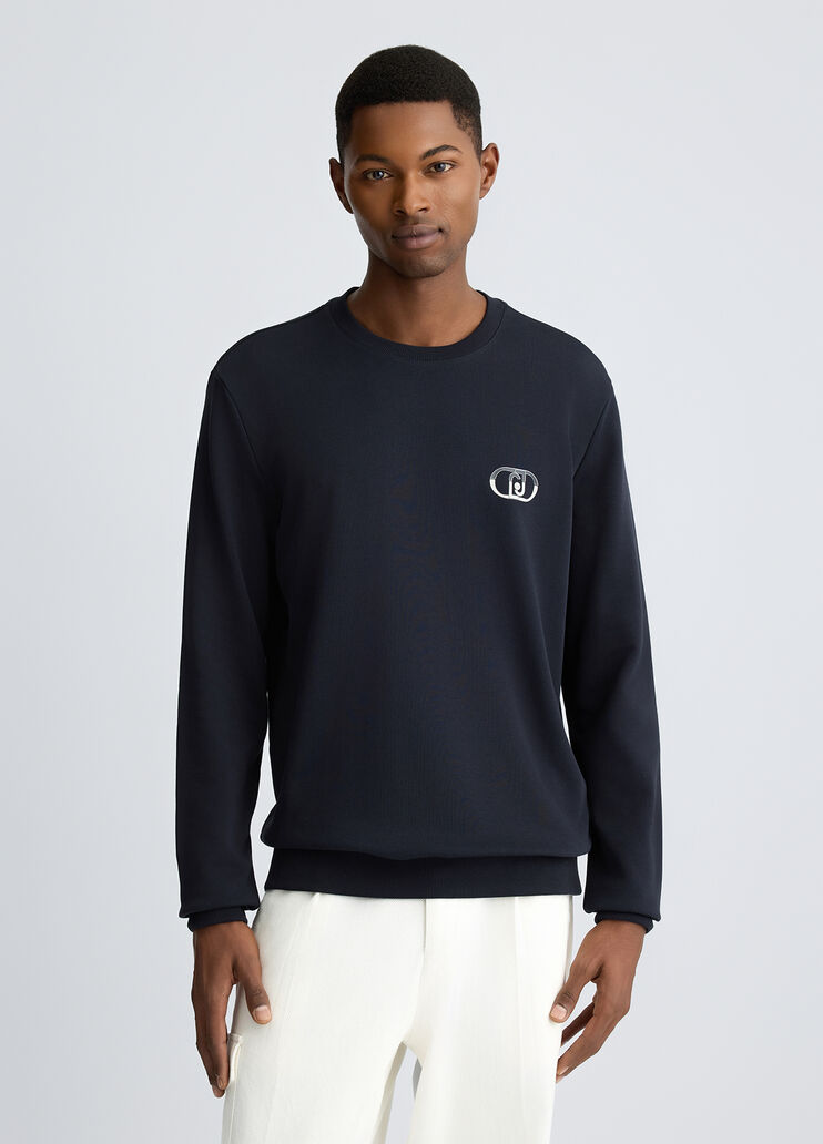 Blue sweatshirt with logo dark blue Liu Jo - medium Blue sweatshirt with logo dark blue Liu Jo - medium