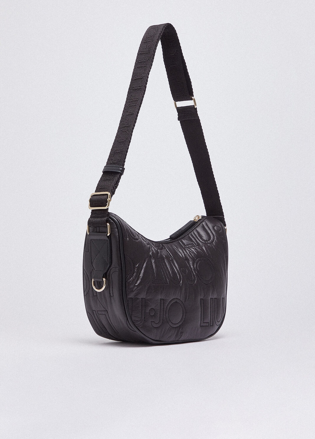 Medium matte nylon crossbody bag black Liu Jo - large image number 3