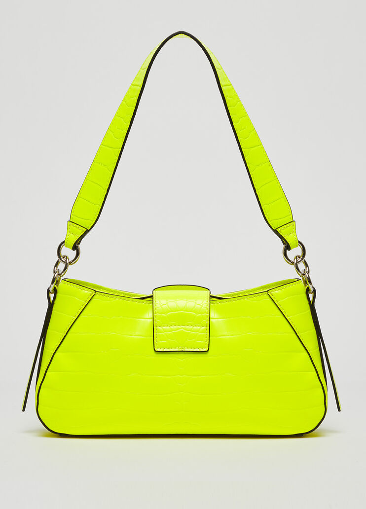 Сумка на плечо с тиснением под крокодила флуоресцентный жёлтый Liu Jo - large image number 3