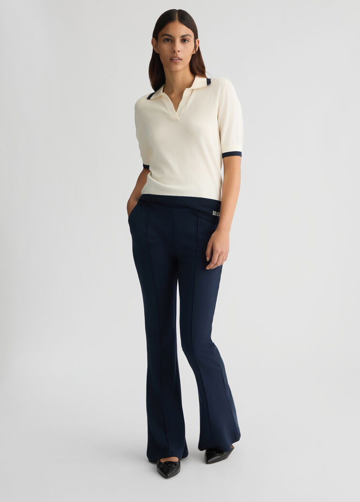 White jumper with details white Liu Jo - large image number 5 White jumper with details white Liu Jo - large image number 5