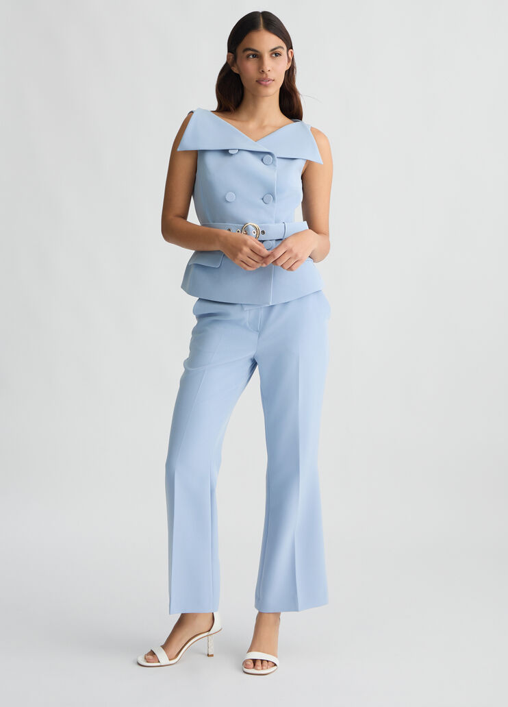 Double-breasted waistcoat with belt light blue Liu Jo - medium Double-breasted waistcoat with belt light blue Liu Jo - medium